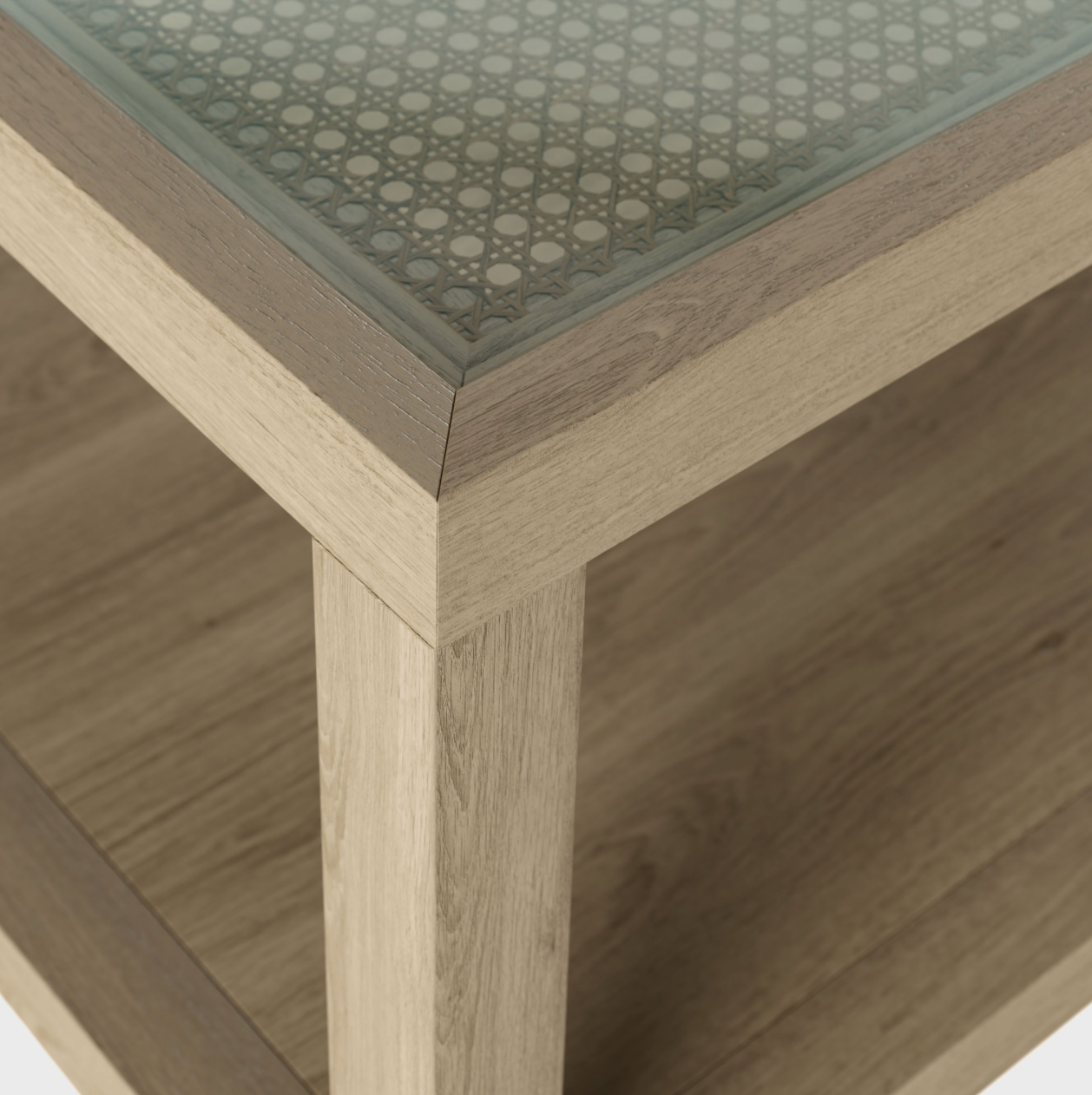 Whitley Rattan/Grey Oak Coffee Table