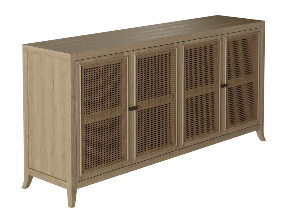 Whitley Rattan/Grey Oak Sideboard