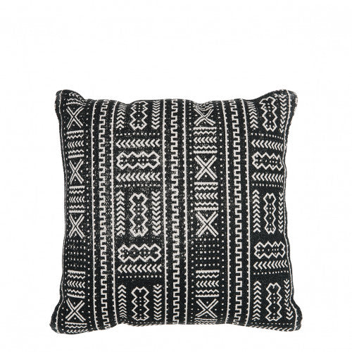 Black Kunto mud print cushion