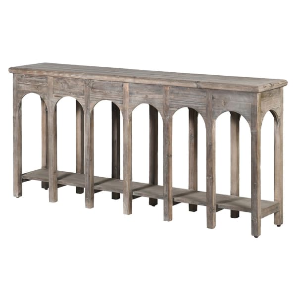 Smokey-Grey Arched Console Table