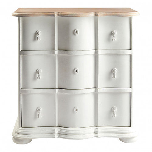 white Carlotta chest of drawers