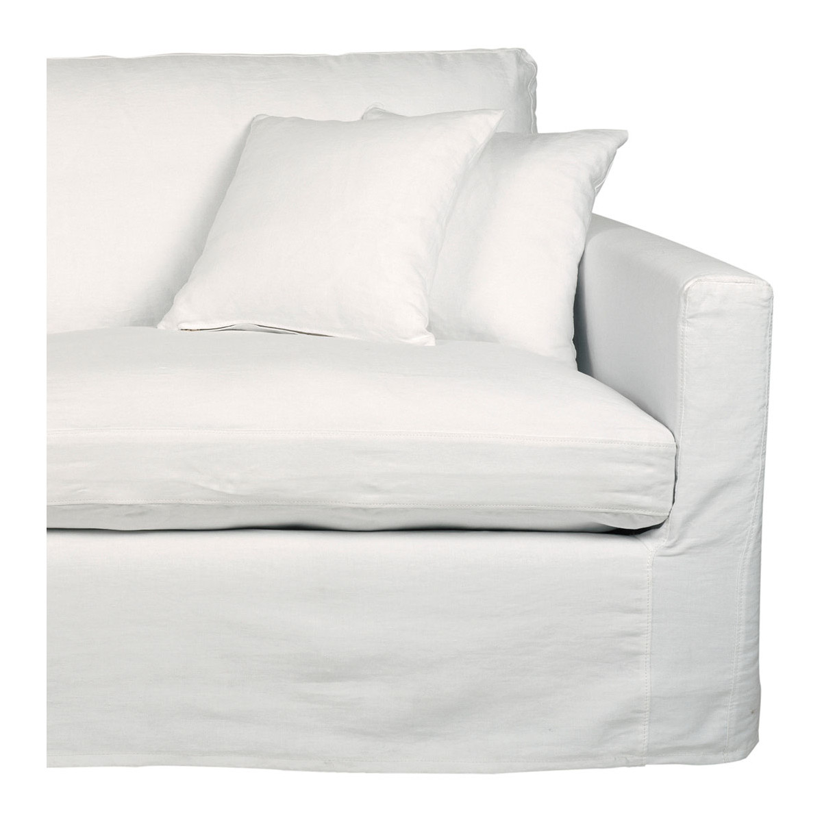 White Linen Angie Sofa Brownhouse