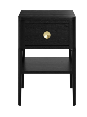 Abberley Bedside table Black - one drawer