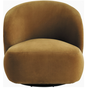 Lisette saffron-velvet swivel chair